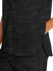 Healing Hands - HH PL Jacquard - Women's 2-Pocket Journey Camo Mandarin Style Top