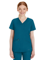 Healing Hands - HH Works - Women's 3-Pocket Mariah Rib V-Neck Top