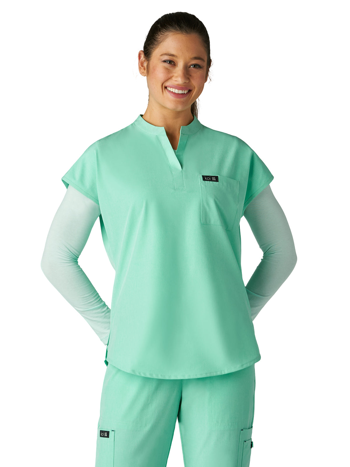 koi - Basics - Women's One-Pocket Stretch Tuck-In Ari Top