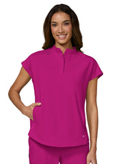 koi - Next Gen - Womens Two-Pocket Button Closure Scrub Top