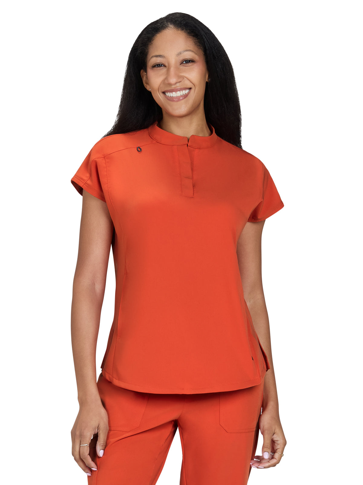koi - Next Gen - Womens Two-Pocket Button Closure Scrub Top