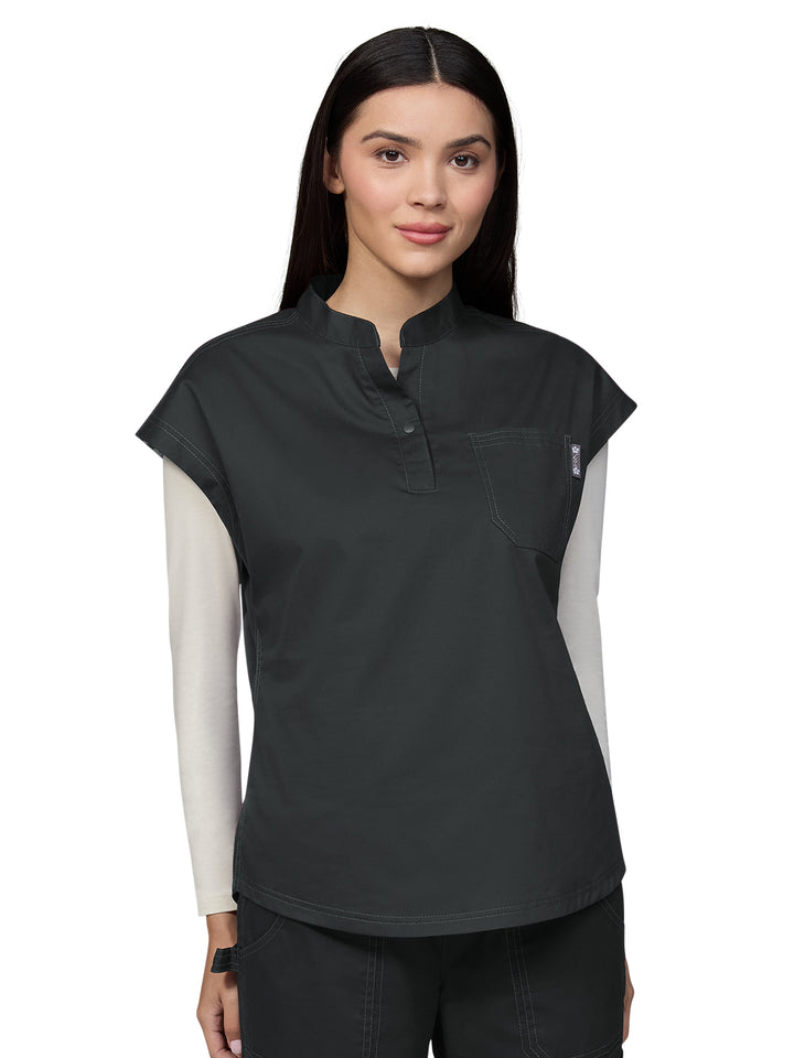 koi- Classics - Women's One-Pocket Seaphine Cognac Top