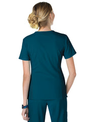 koi - Lite - Women's Three-Pocket Mock-Wrap Philosophy Top