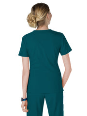 koi - Lite - Women's Four-Pocket Zipper Neck Serenity Top