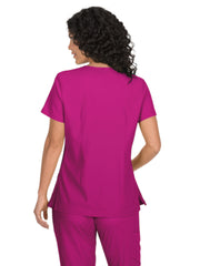 koi - Basics - Women's Four-Pocket Mock-Wrap Neck Katie Top