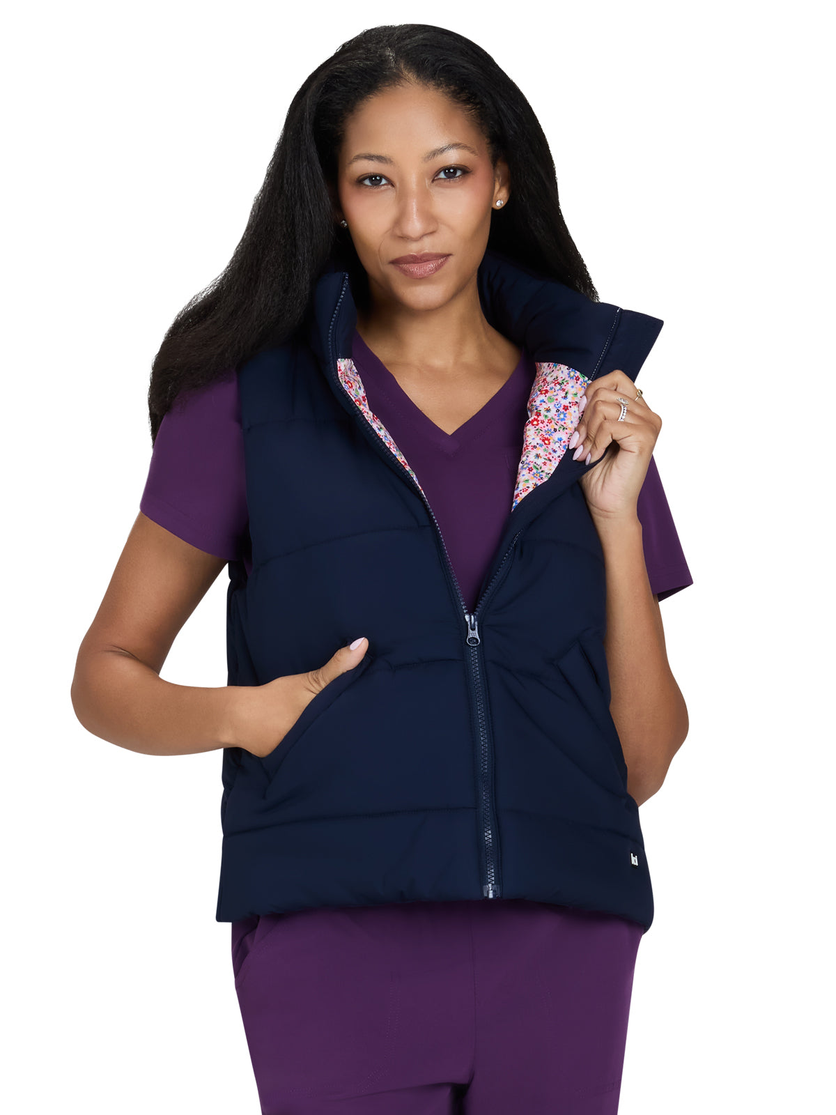 koi - Essentials - Women’s Two-Pocket Nula Puffer Vest