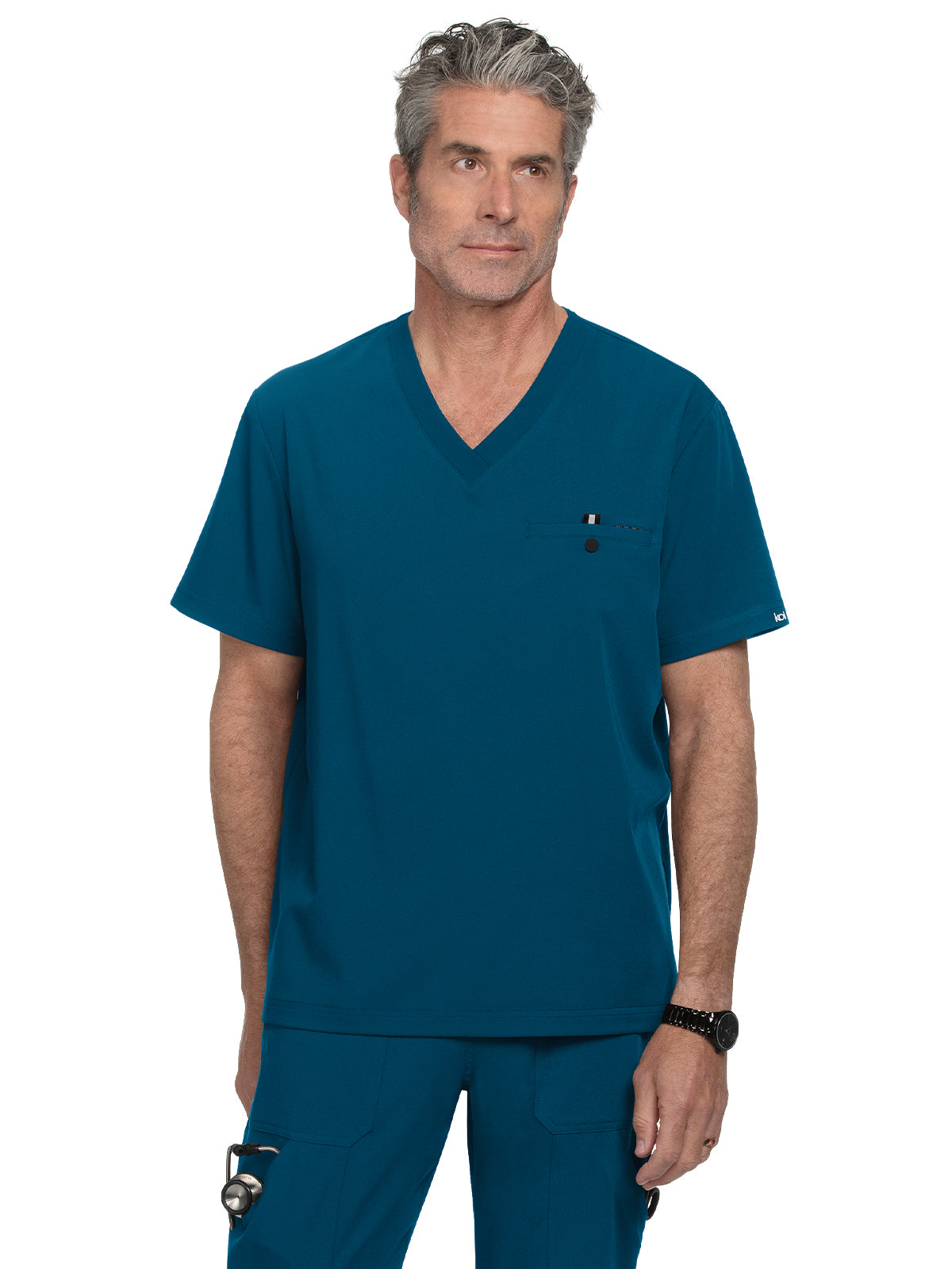 koi - Next Gen - Men's One-Pocket V-Neck Tuck-In On Call Top
