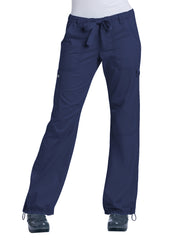 koi - Classics - Women's Extra Petite Seven-Pocket Adjustable Drawstring Lindsey Cargo Pant