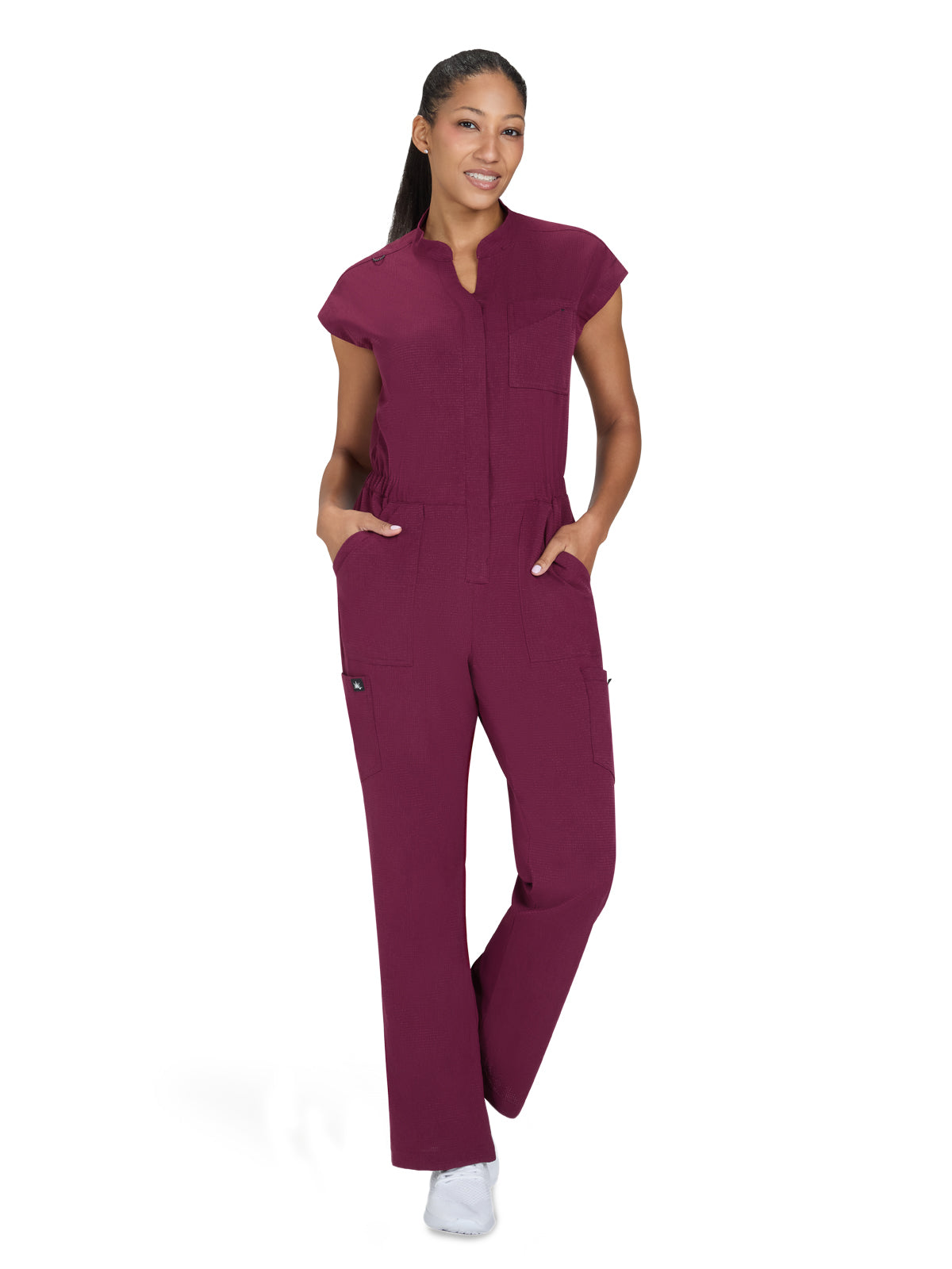 koi - Solis - Women's Nine-Pocket Zipper Front Boot Cut Anja Jumpsuit