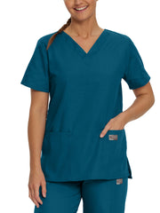 Landau - ScrubZone - Women's Three-Pocket Clean Back V-Neck Top