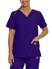 Landau - ScrubZone - Women's Three-Pocket Clean Back V-Neck Top