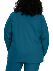 Landau - Essentials - Women's Four-Pocket Crew Neck Warm-Up Jacket