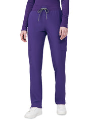 Landau - Forward - Women's Seven-Pocket Mid-Rise Rib-Knit Elastic Waist Cargo Pant