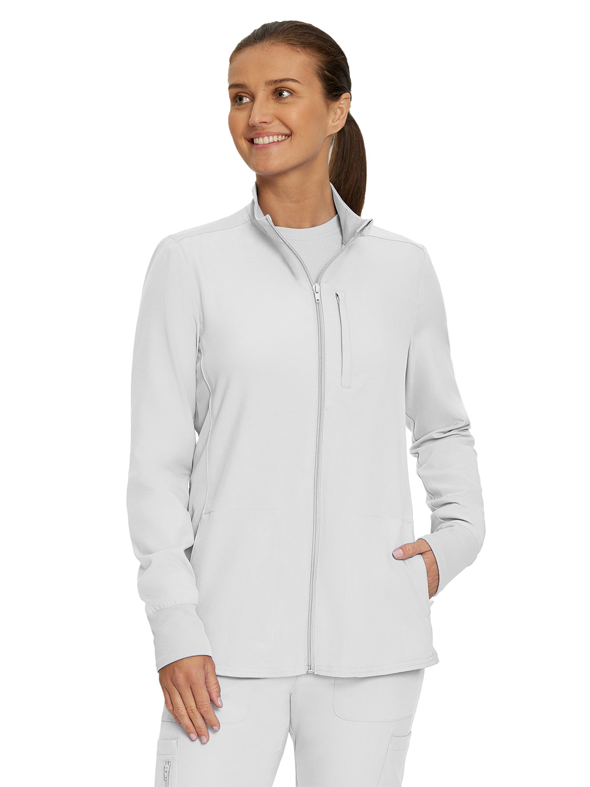 Landau - Forward - Women's Three-Pocket Mock-Neck Zip-Front Jacket
