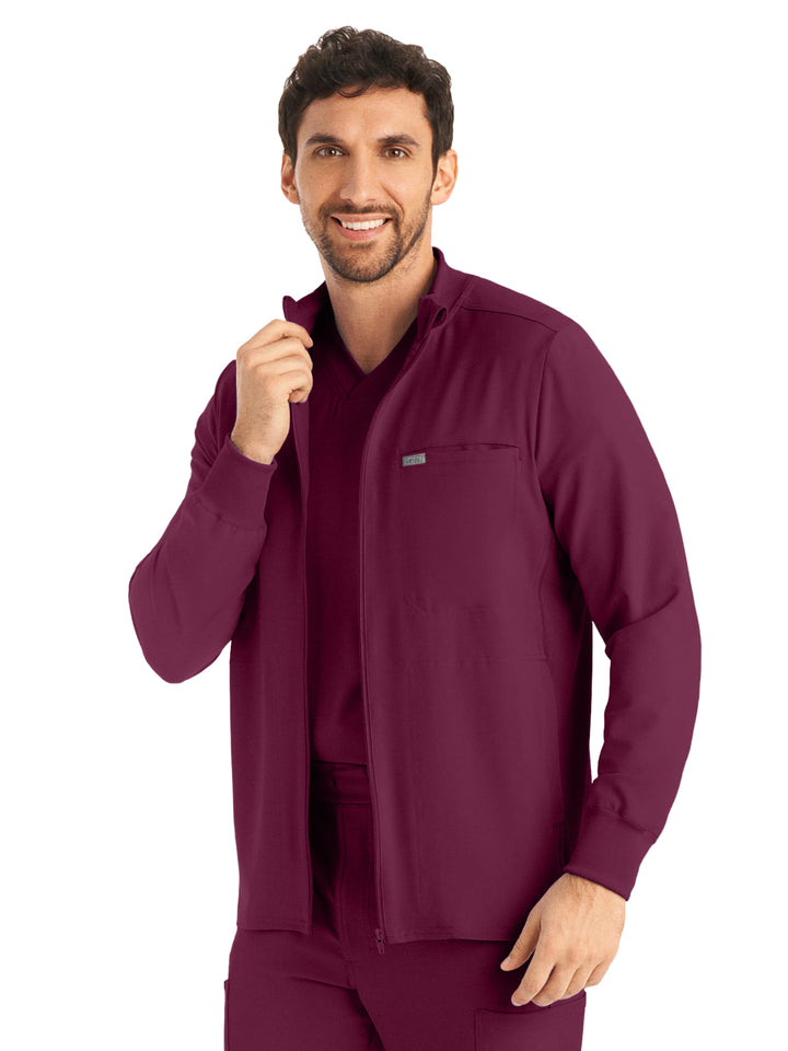 Landau - Forward - Men's Three-Pocket Mock-Neck Zip-Front Jacket