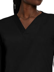 Landau - ScrubZone - Unisex No-Pocket Crossover V-Neck Long-Sleeve Top