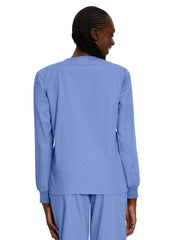 Landau - ScrubZone - Unisex No-Pocket Crossover V-Neck Long-Sleeve Top
