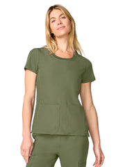 Med Couture - MC AMP - Women's 4-Pocket Round Neck Top