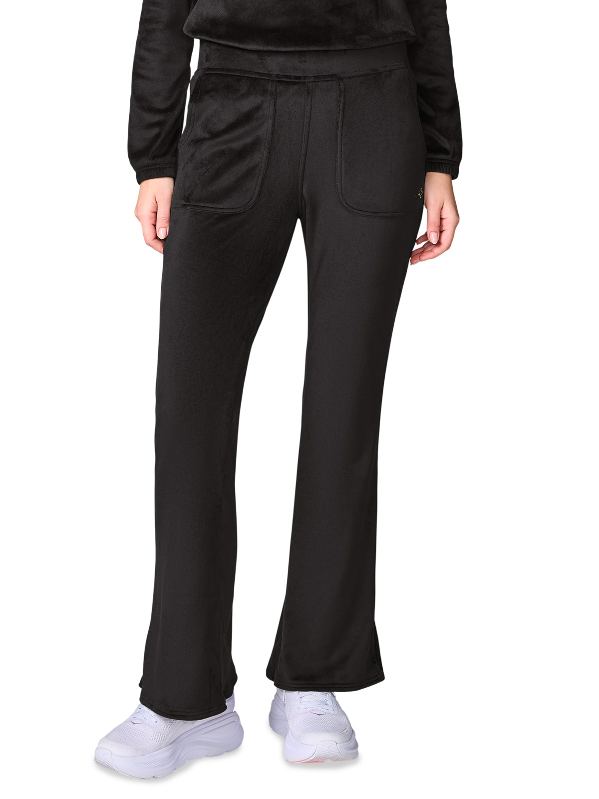 Med Couture - MC Lifestyle - Women's 4-Pocket Velour Flare Leg Pant