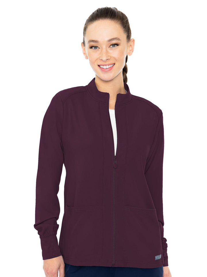 Med Couture - MC Insight - Women's 3-Pocket Zip Front Warm-Up Jacket