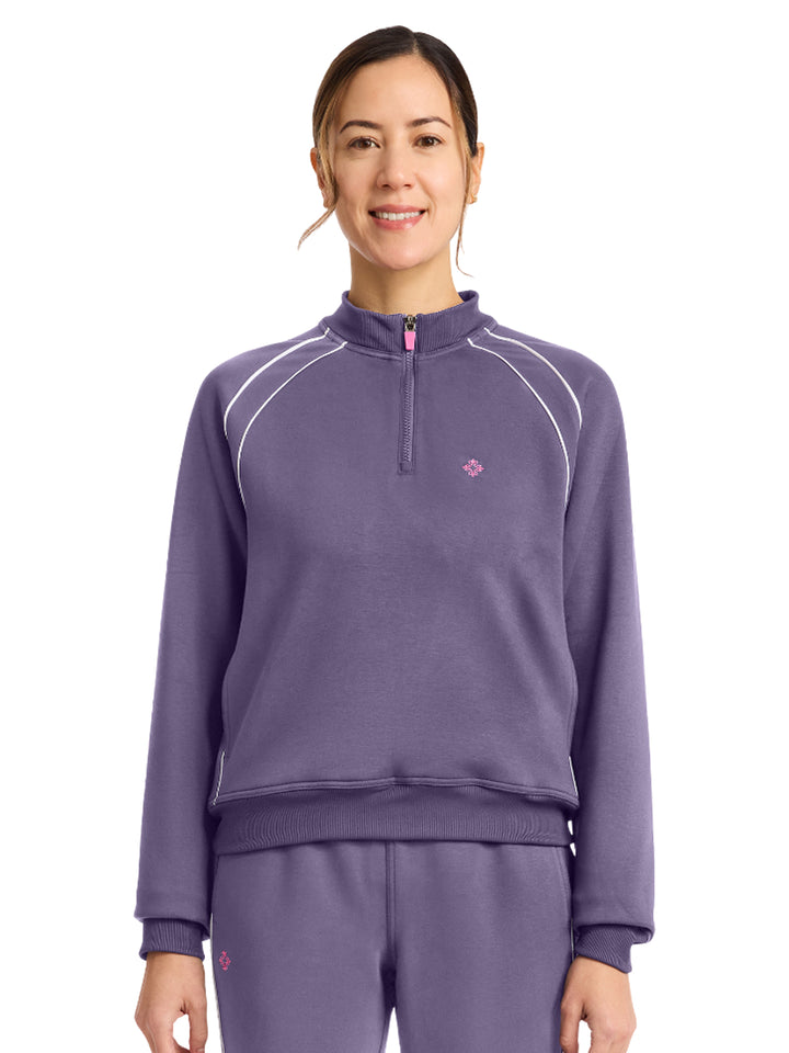 Med Couture - MC AMP - Women's 2-Pocket Scuba Half-Zip Jacket