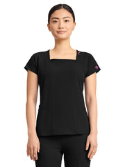 Med Couture - MC AMP - Women's 3-Pocket Square Neck Scrub Top