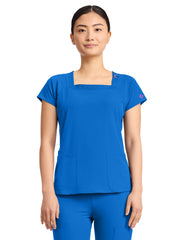 Med Couture - MC AMP - Women's 3-Pocket Square Neck Scrub Top