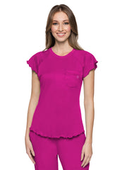 Med Couture - MC Layers - Women's 1-Pocket Lettuce-Edged Top