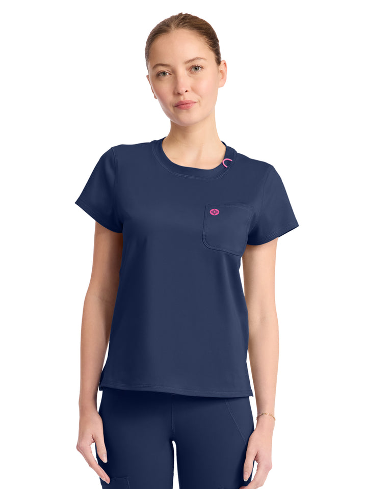 Med Couture - MC AMP KNIT - Women's 2-Pocket Crew Neck Tee