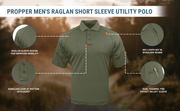 Propper Men's Raglan Short Sleeve Utility Polo