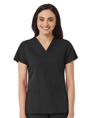 Maevn - Red Panda - Women's V-Neck Two Pocket Top