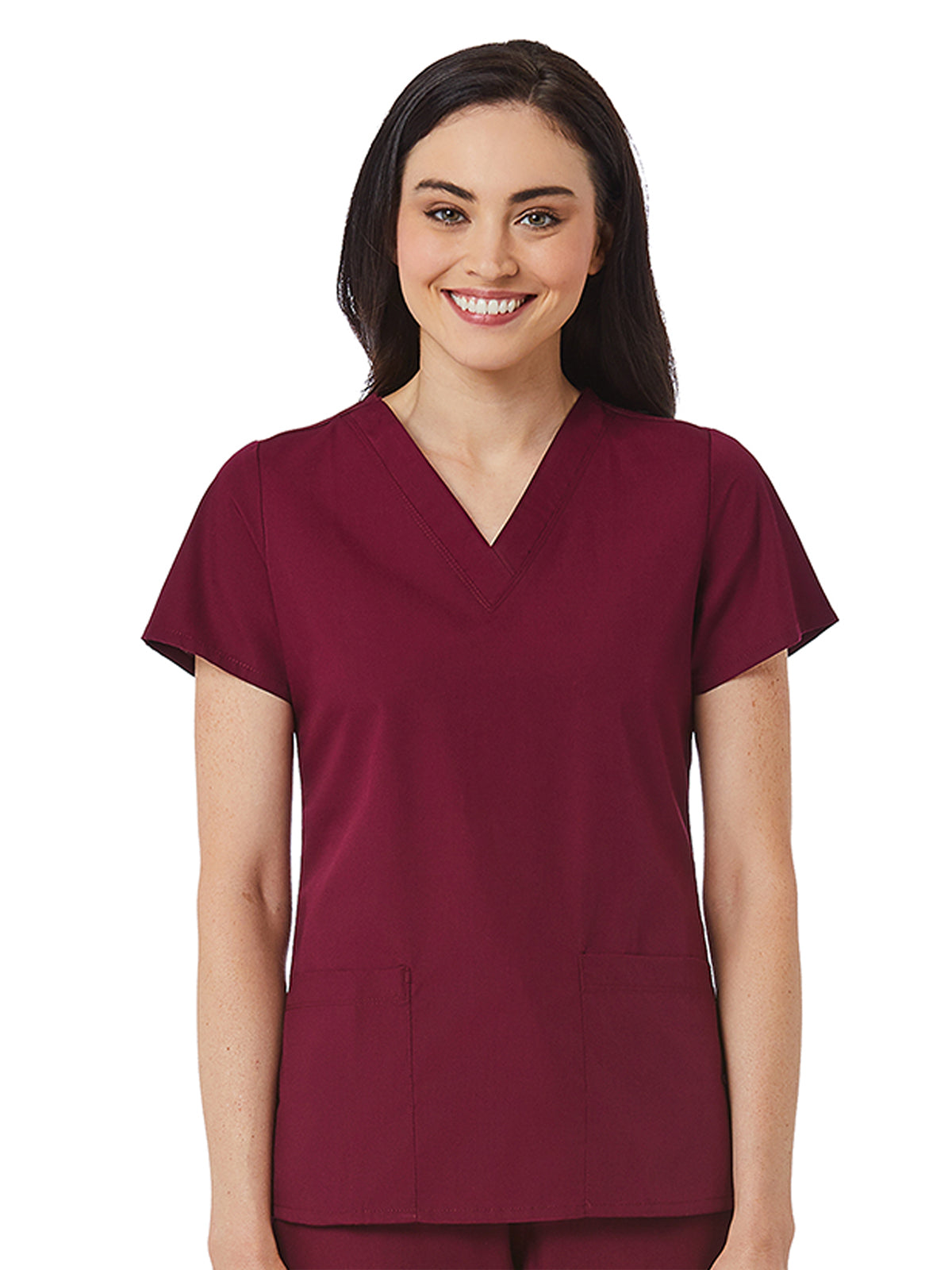 Maevn - Red Panda - Women's V-Neck Two Pocket Top