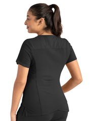 Maevn - Focus - Women's Two-Pocket Tulip-Neck Top