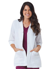 Maevn - Red Panda - Women's 3/4-Sleeve Two-Pocket 28.5" Lab Coat