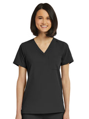 ScrubJoy Originals - Women's Fitted One-Pocket V-Neck Top