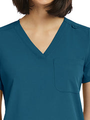 ScrubJoy Originals - Women's Fitted One-Pocket V-Neck Top