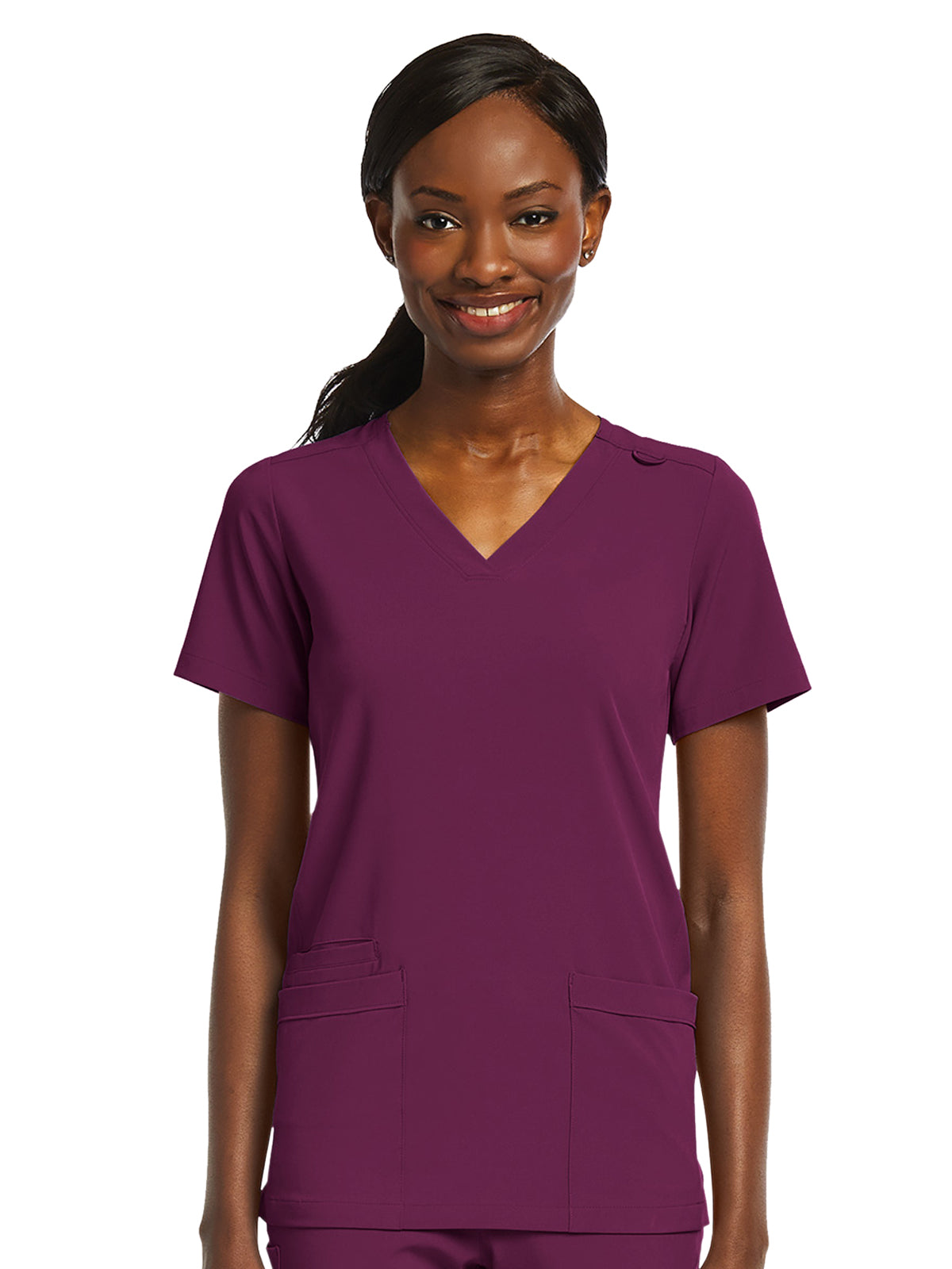 ScrubJoy Originals - Women's Fitted Two-Pocket V-Neck Top