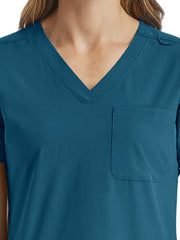 ScrubJoy Originals - Women's Fitted Six-Pocket V-Neck Top