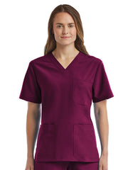 ScrubJoy Fit-4-All - Unisex Three-Pocket V-Neck Top