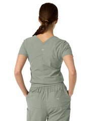 Parkley Kinetic - Women's Two-Pocket CELINE Tuck Band V-Neck Top