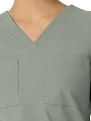 Parkley Kinetic - Women's Two-Pocket CELINE Tuck Band V-Neck Top