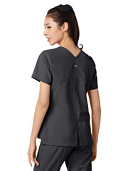 Parkley ABC - Women's Two-Pocket TESS Mandarin Mock Wrap Top