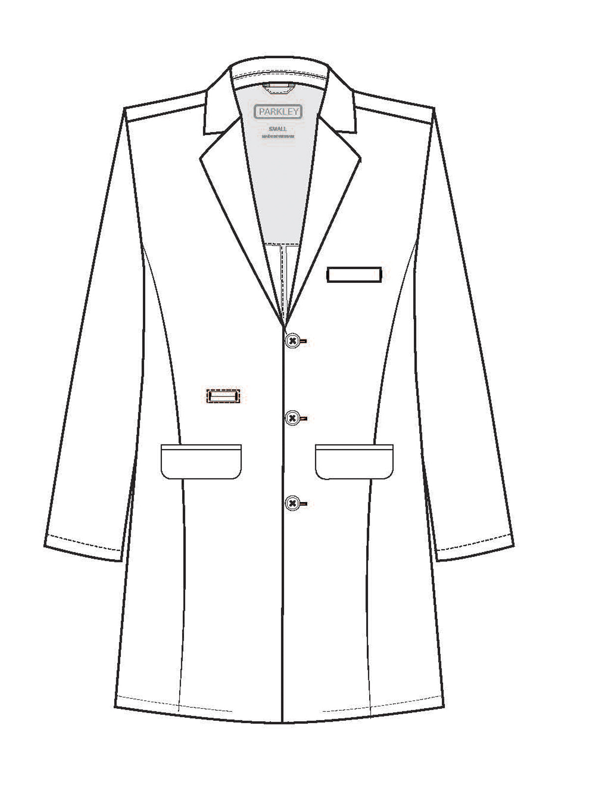 Parkley - Men's Seven-Pocket 36" Premium Long Perfect Lab Coat
