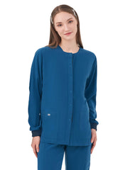 Parkley Quantum - Women's Two-Pocket CELESTE Snap Front Jacket