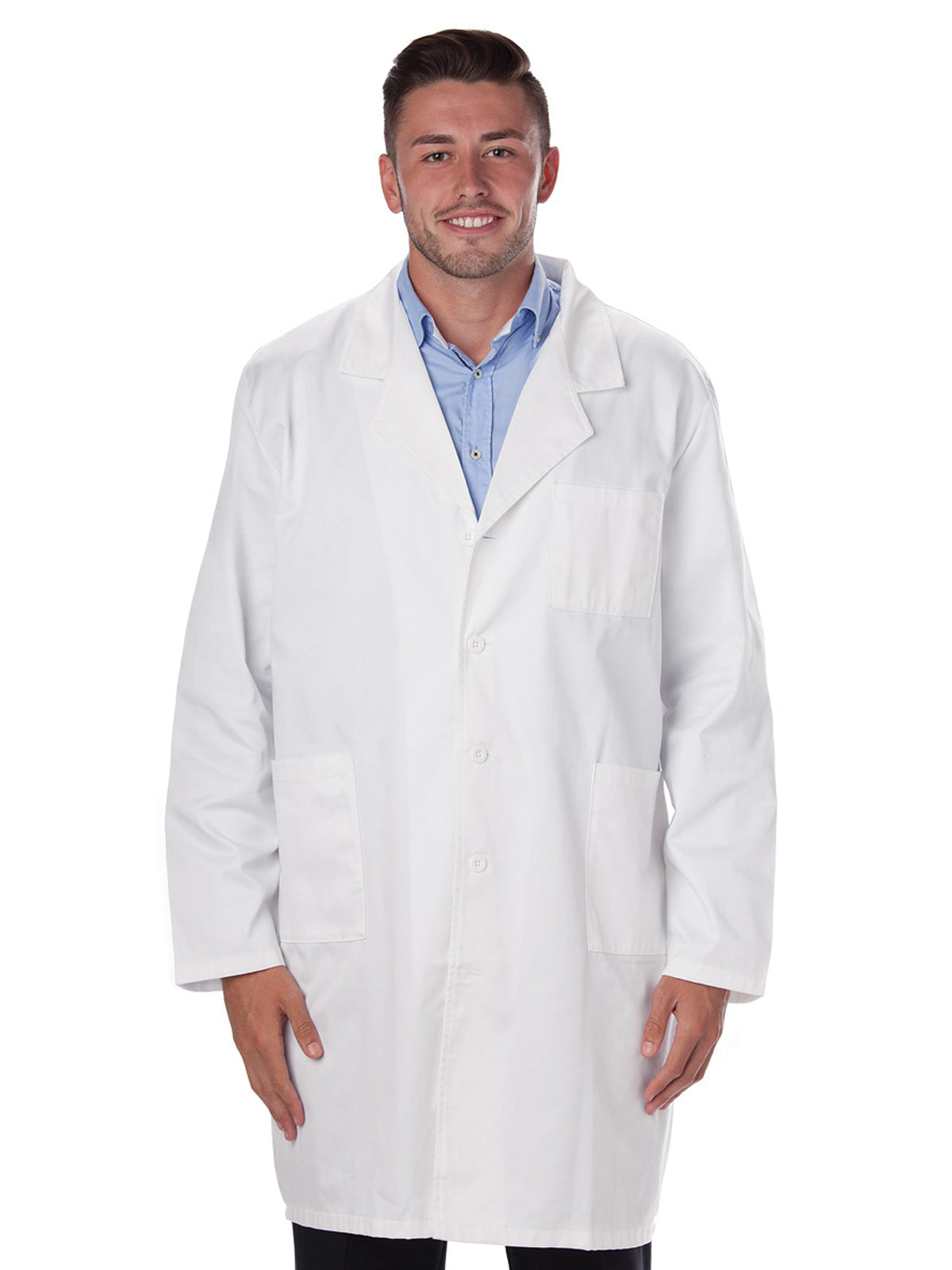 Prestige Medical - Unisex Three-Pocket Full-Length Lab Coat