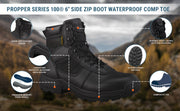 Propper Men's Series 100 6" Side Zip Boot Waterproof Comp Toe Boots