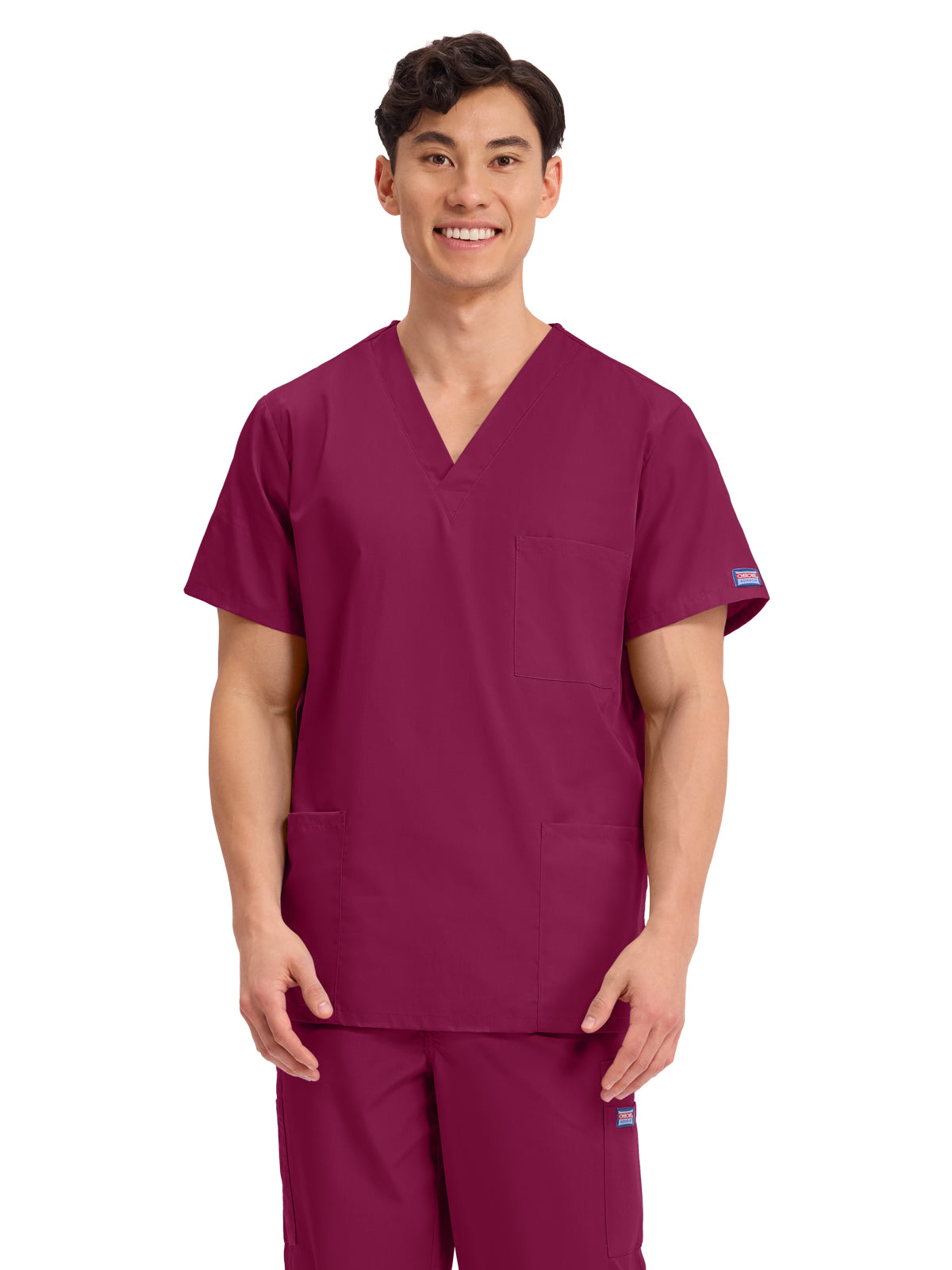 Cherokee - Workwear Originals - Unisex 3-Pocket V-Neck Top