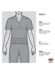 Dickies Medical - EDS Signature - Men's 5-Pocket V-Neck Top