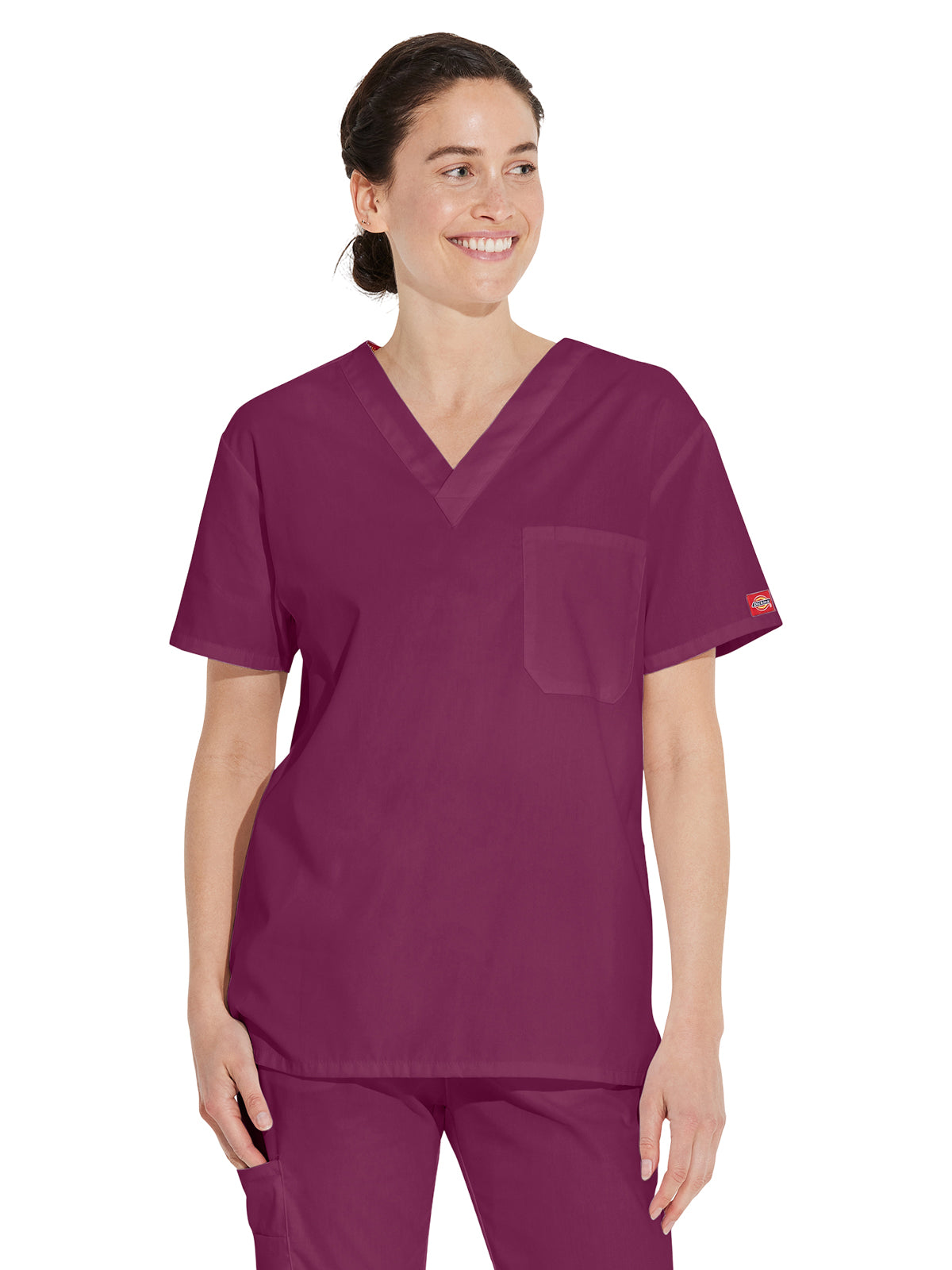 Dickies Medical - EDS Signature - Unisex 1-Pocket Tuckable V-Neck Top