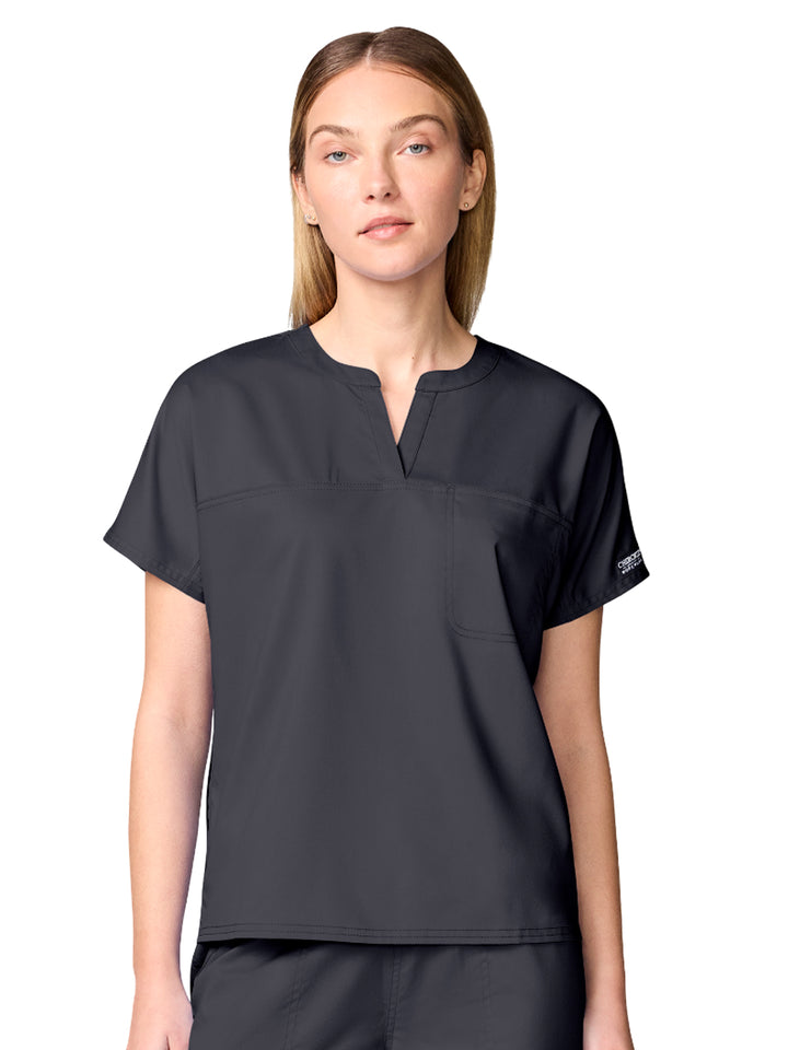 Cherokee - Workwear Revolution - Women's 3-Pocket Mandarin Collar Top